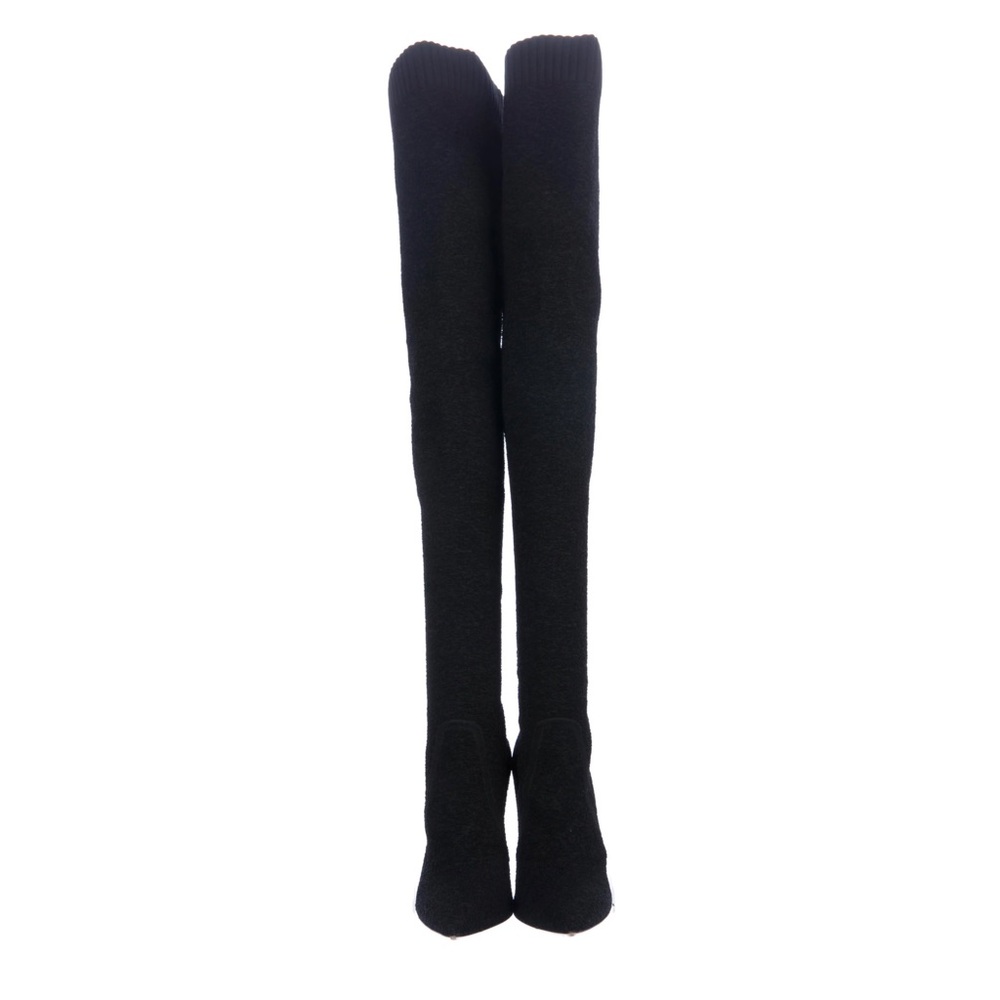 GIANVITO ROSSI BLACK FIONA SOCK BOOTS SIZE 6